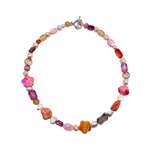 FRESHWATER PEARL SUNSET NECKLACE